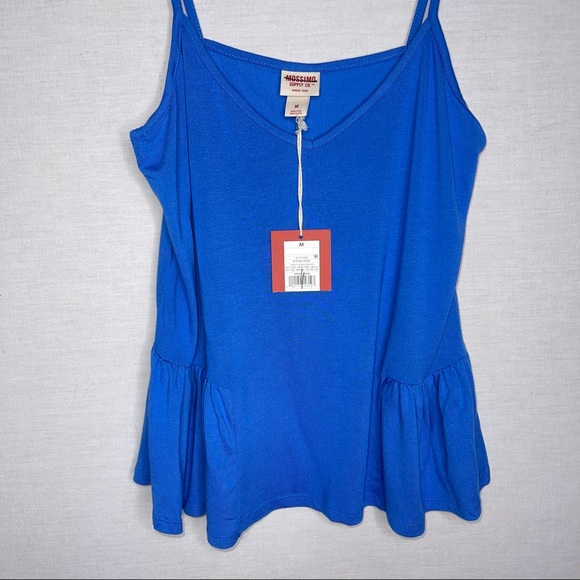 Peplum Waist Spaghetti Strap Blue - Picture 7 of 8